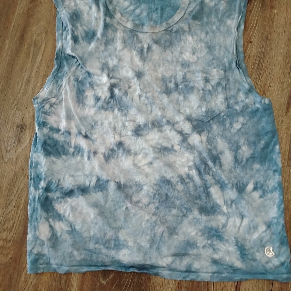 Champion For Todd Snyder Blue Tie-Dye Style Muscle Tee